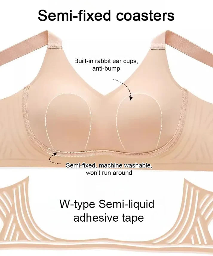 🔥LIMITED TIME OFFER🏆Wire-Free Non-Marking Skin-Friendly Push-Up Bra 🔥(Pack of 3)