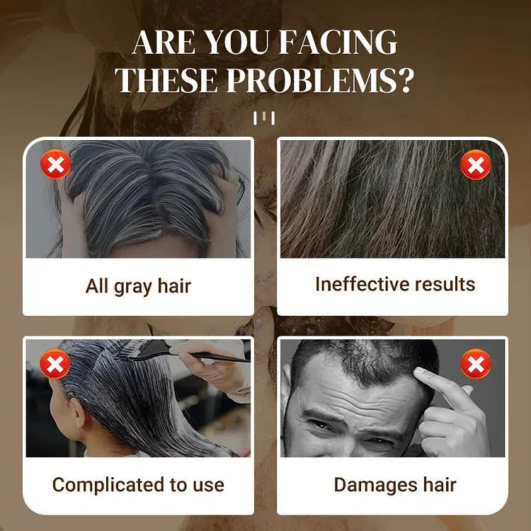 🎉Hot Sale 49% OFF🎁3-IN-1 BLACK HAIR DYE SHAMPOO