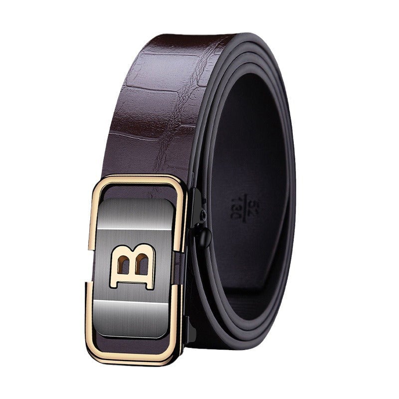 😎 Men's Crocodile-Patterned Automatic Buckle Belt [ BUY 1 GET 1 FREE ] 😎