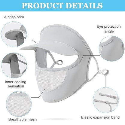 Outdoor Cycling Sunshade Cap with Face Mask