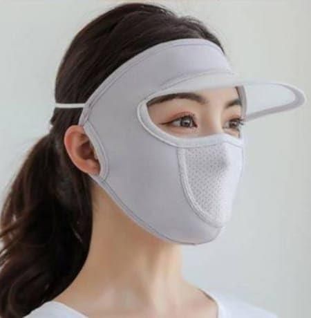 Outdoor Cycling Sunshade Cap with Face Mask