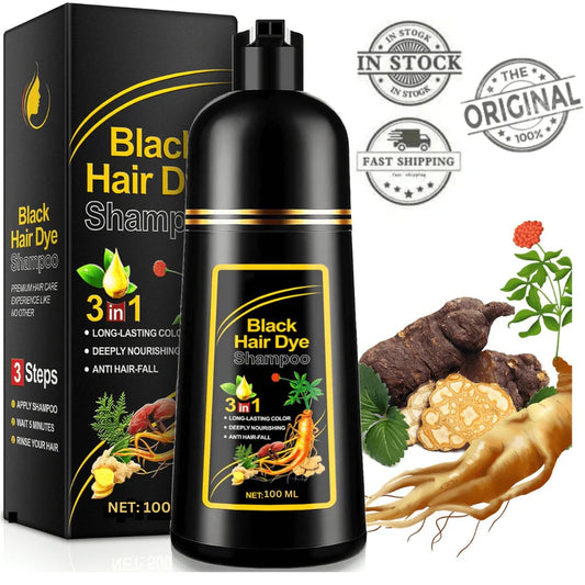 🎉Hot Sale 49% OFF🎁3-IN-1 BLACK HAIR DYE SHAMPOO
