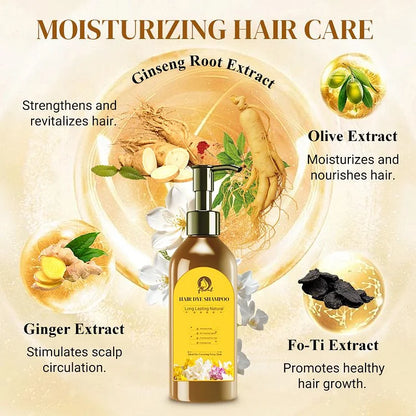 Long Lasting Natural Hair Dye Shampoo (Buy 1 Get 2 Free)