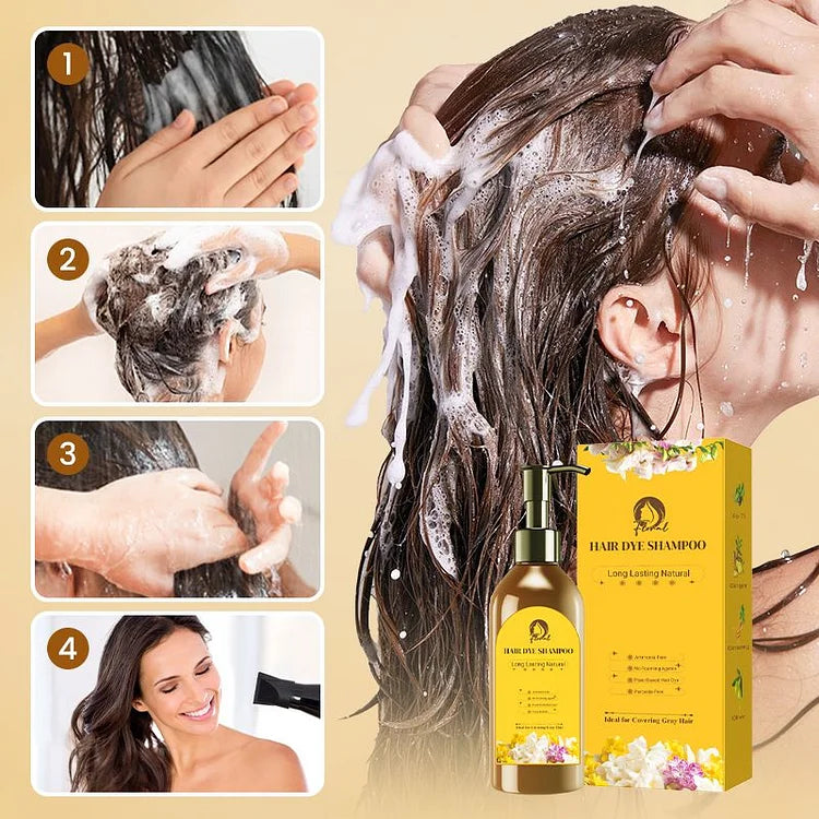 Long Lasting Natural Hair Dye Shampoo (Buy 1 Get 2 Free)